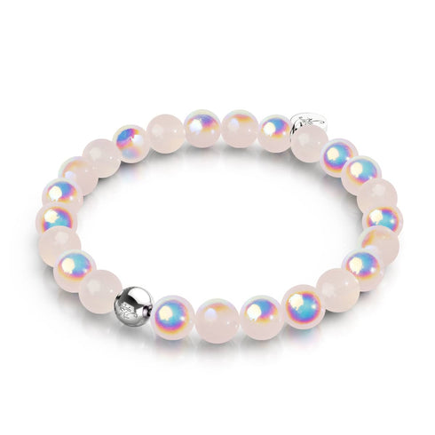 Himbeere | 925 Sterling Silber | Blasenglas-Armband 