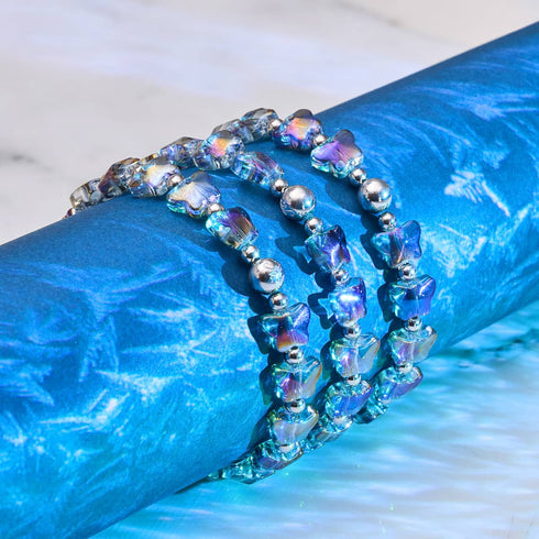 Einhorn Blau | Silber | Schmetterlingsarmband