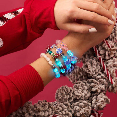 Blaues Gummibärchen | Silber | Armband aus Lapislazuli-Flammen-Glühwürmchenglas 