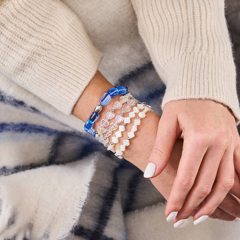 Perlmutt | 925er Sterlingsilber | Kleeblatt-Wrap