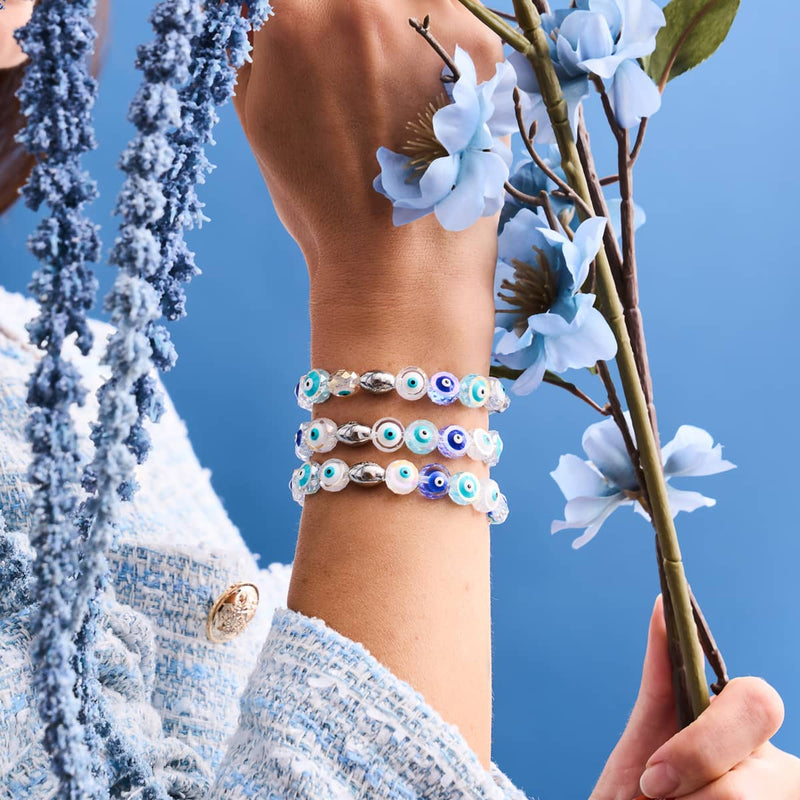 Auge im Himmel | 925er Sterlingsilber | Armband mit Kristall-Bösem Blick