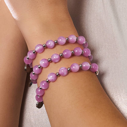 Lila Glitzer | Traumlandschaft Opal Armband