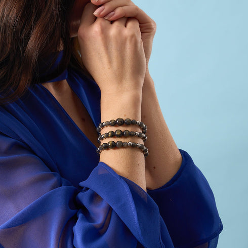 Polierter Granit | Dreamscape Opal Kaskadenarmband