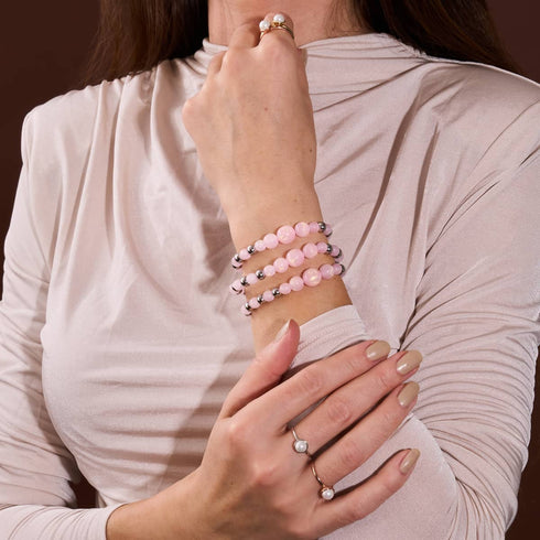 Seiden-Hibiskus | Traumlandschaft Opal-Kaskaden-Armband