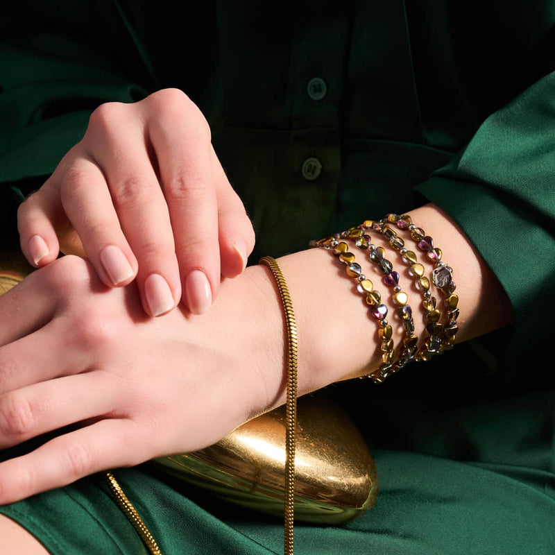 Goldenes Herz | 925er Sterlingsilber | Feenglas-Wrap