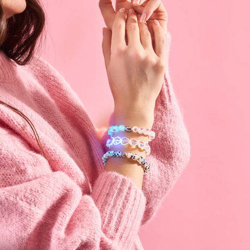 Regenbogen-Herzschnur | Feenglas-Charmballa-Armband