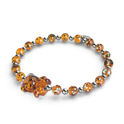 Bernstein | Silber | Firefly Glasbär Armband 