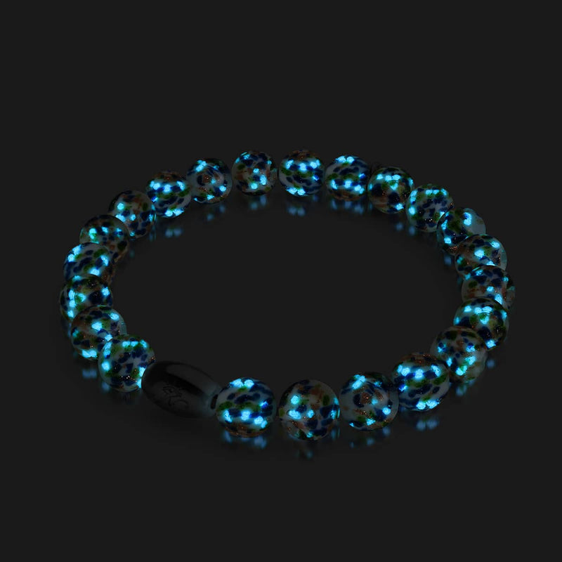 Arktisches Konfetti | 925er Sterlingsilber | Glühwürmchen-Glasarmband