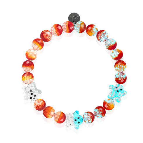 Berry Boo | Silber | Glühwürmchen-Glas-Geisterarmband 