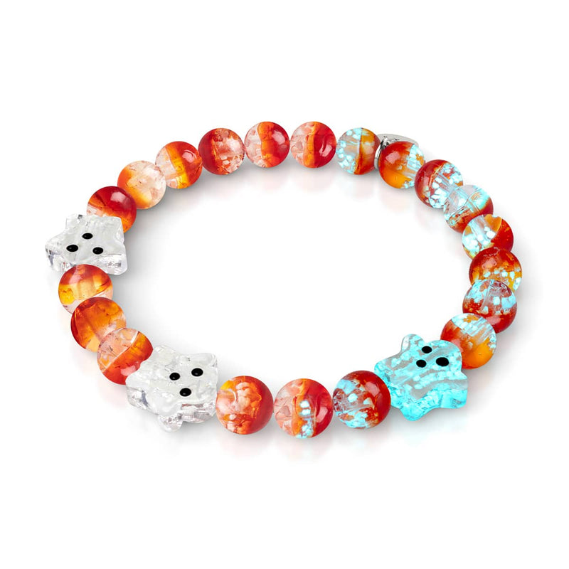 Berry Boo | Silber | Glühwürmchen-Glas-Geisterarmband 