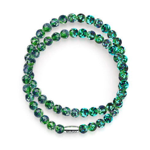 Blaues Kleeblatt | 925er Sterlingsilber | Firefly-Glasfolie