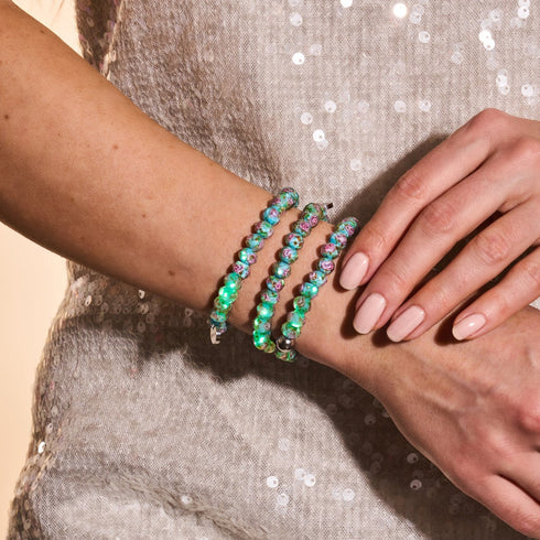 Glockenblume | Firefly Glas Diamanten Armband 
