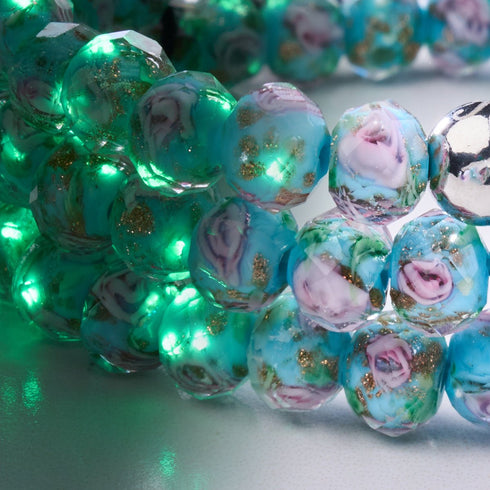 Glockenblume | Firefly Glas Diamanten Armband 