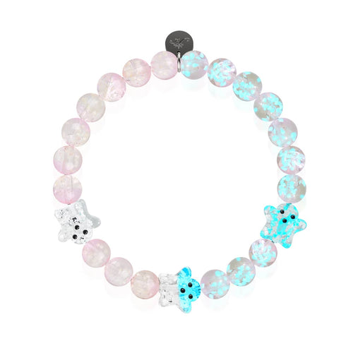 Errötender Geist | Silber | Glühwürmchen-Glasgeisterarmband 