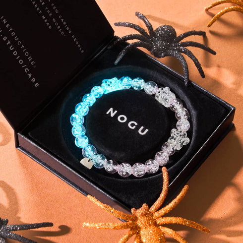 Errötender Geist | Silber | Glühwürmchen-Glasgeisterarmband 