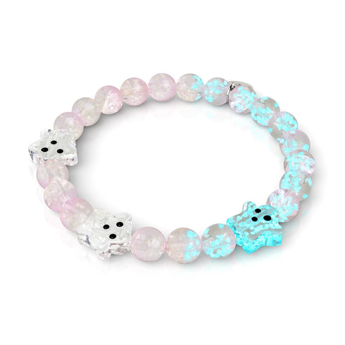 Errötender Geist | Silber | Glühwürmchen-Glasgeisterarmband 