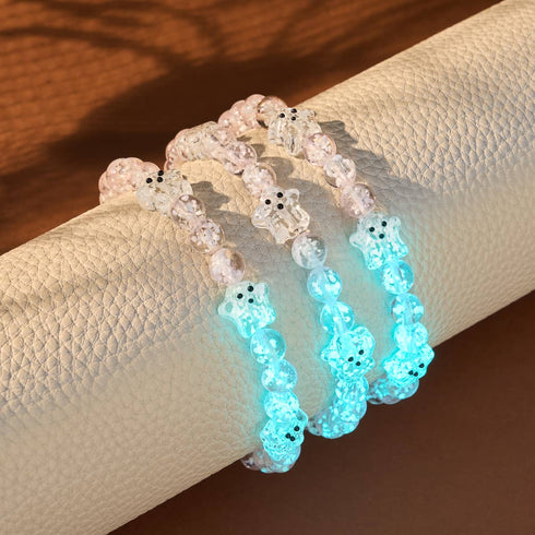 Errötender Geist | Silber | Glühwürmchen-Glasgeisterarmband 