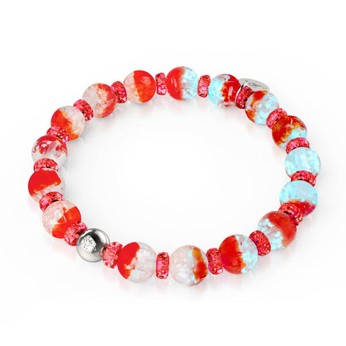 Boreale Flamme | Firefly Glas Schneekugel Armband 
