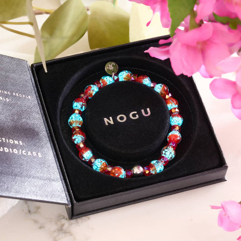 Boreale Flamme | Firefly Glas Schneekugel Armband 