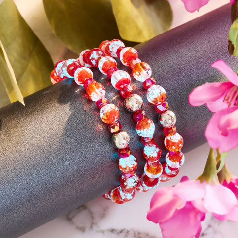 Boreale Flamme | Firefly Glas Schneekugel Armband 