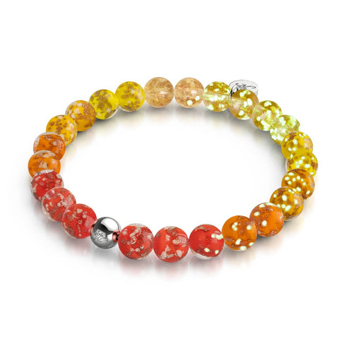 Ernte Ombre | 925 Sterling Silber | Glühwürmchen-Glasarmband