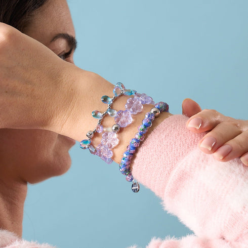 Hyazinthe | Firefly Glas Diamanten Armband 