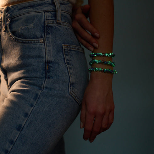 Hyazinthe | Firefly Glas Diamanten Armband 