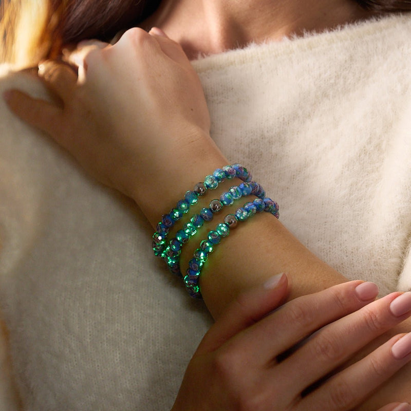 Hyazinthe | Firefly Glas Diamanten Armband 