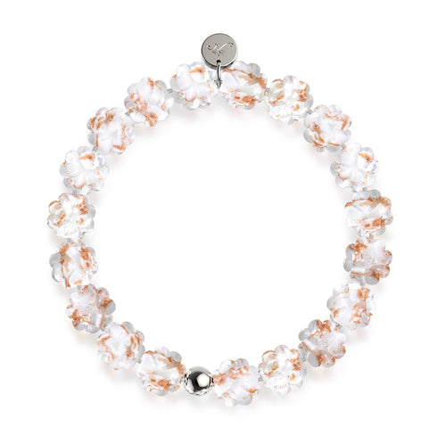 Elfenbein | Silber | Firefly Glasklee-Armband 