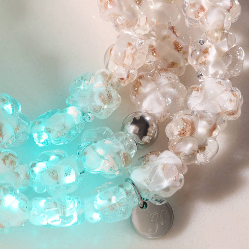 Elfenbein | Silber | Firefly Glasklee-Armband 