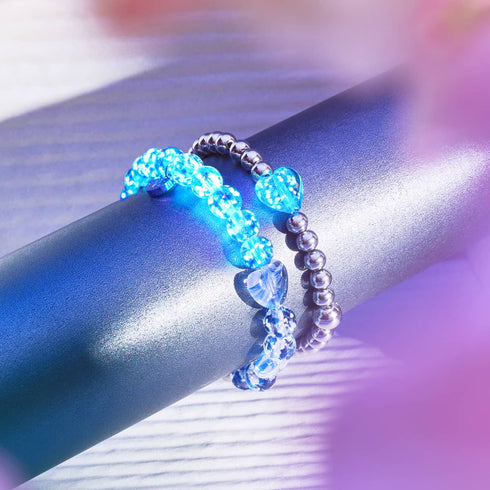 Lapisflamme | Firefly Glass x Murano Glas Herzen Armband 