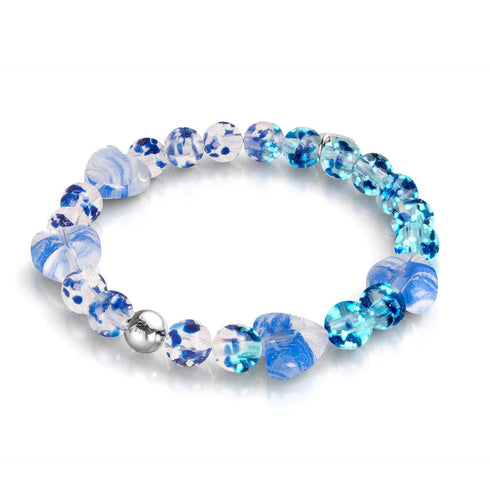 Lapisflamme | Firefly Glass x Murano Glas Herzen Armband 