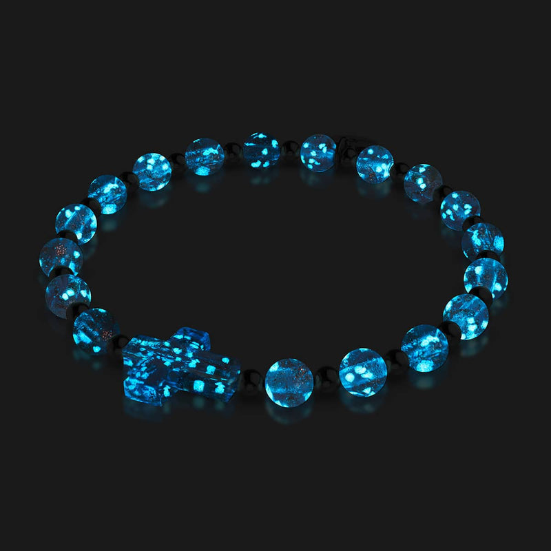 Lila | Silber | Firefly Glaskreuz Armband 