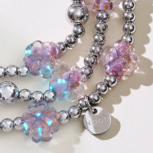 Immergrün | Silber | Firefly Glas Klee Essenz Armband 