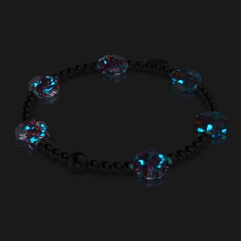 Immergrün | Silber | Firefly Glas Klee Essenz Armband 