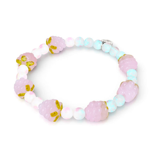 Polka Dot Pink | 925 Sterling Silber | Firefly Glasbeeren Armband 
