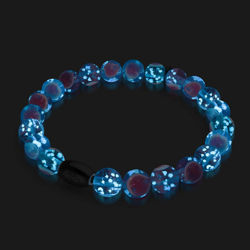 Lila x Pink | 925 Sterling Silber | Firefly Glas Liebesarmband