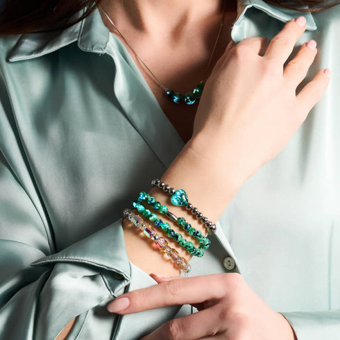 Petrol | Firefly Glasherzen Essence Armband 