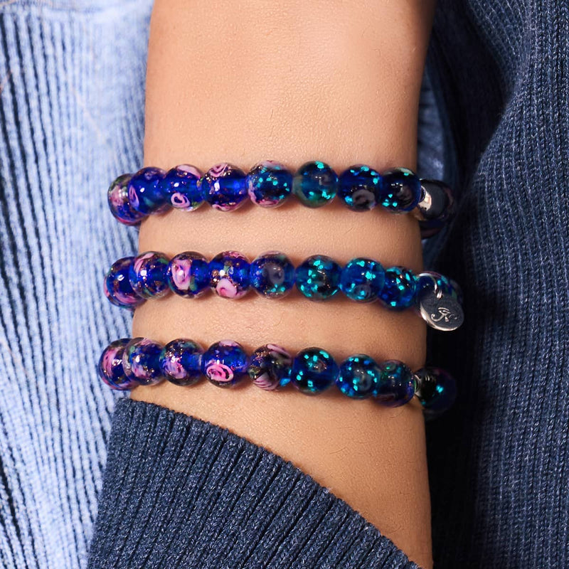 Topasgarten | 925er Sterlingsilber | Firefly-Glasgarten-Armband