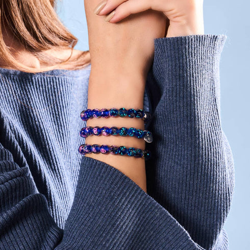 Topasgarten | 925er Sterlingsilber | Firefly-Glasgarten-Armband