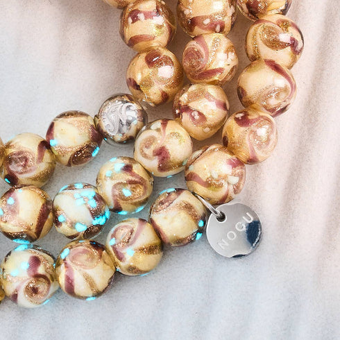 Samtpflaume | Lila Karamell | Firefly Glaswirbel Armband