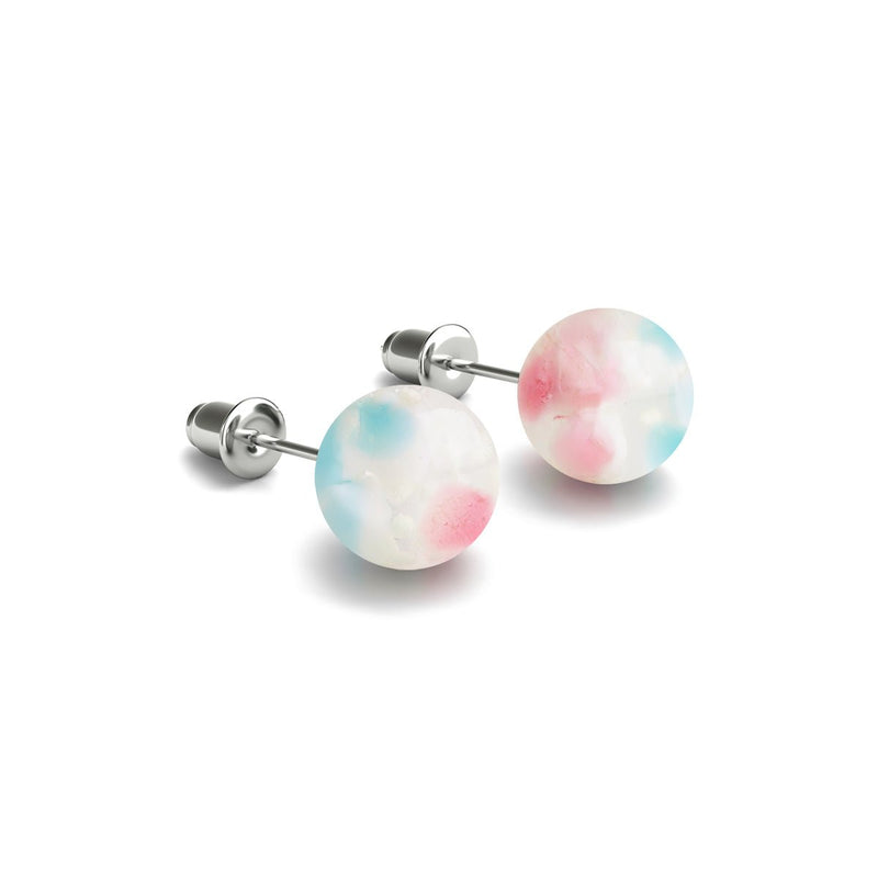 Orchideenblüten | 925er Sterlingsilber | Glühwürmchen-Glasblüten-Ohrringe 