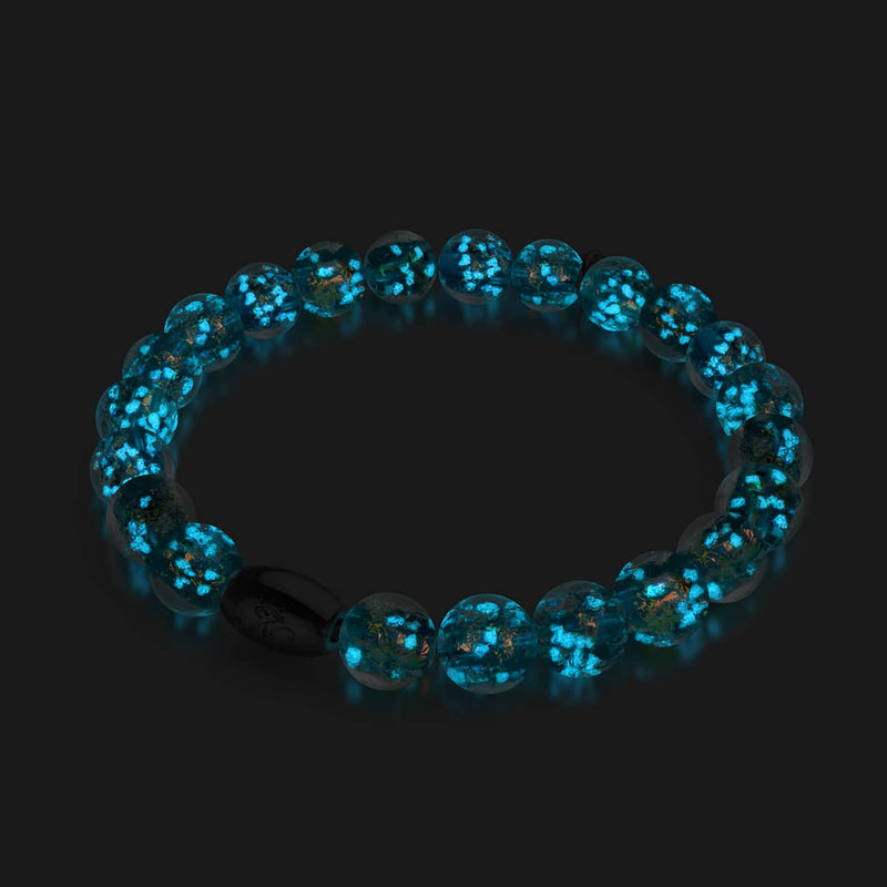 Aurora Spark | 925 Sterling Silber | Feuerwerk Glas Armband