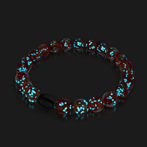 Verliebt | 925 Sterling Silber | Feuerwerk Glas Armband 