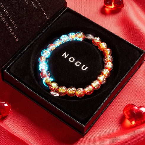 Verliebt | 925 Sterling Silber | Feuerwerk Glas Armband 