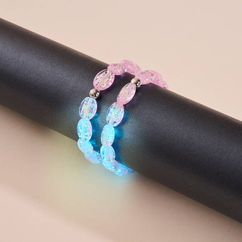 Pink Pony Club | 925 Sterling Silber | Feuerwerk Glaskiesel Armband