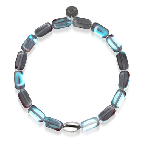 Milchstraße | 925 Sterling Silber | Galaxie Glaskiesel Armband 