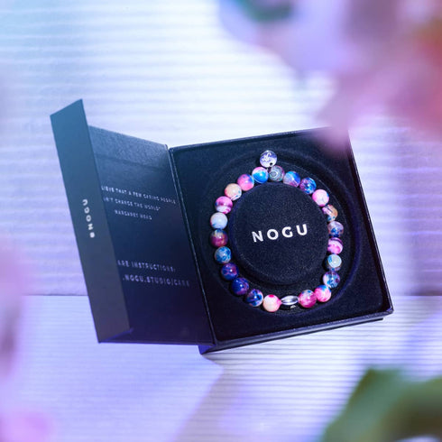 Magenta Sternenlicht | 925 Sterling Silber | Galaxy Tigerauge Armband