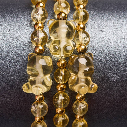 Honigbär | Edelsteinbär-Armband | Citrin x Gold