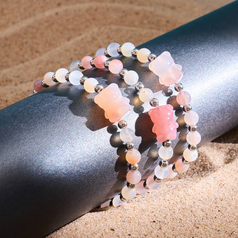 Sahara | Gemmy Bear Armband | Pfirsichkarneol x Silber